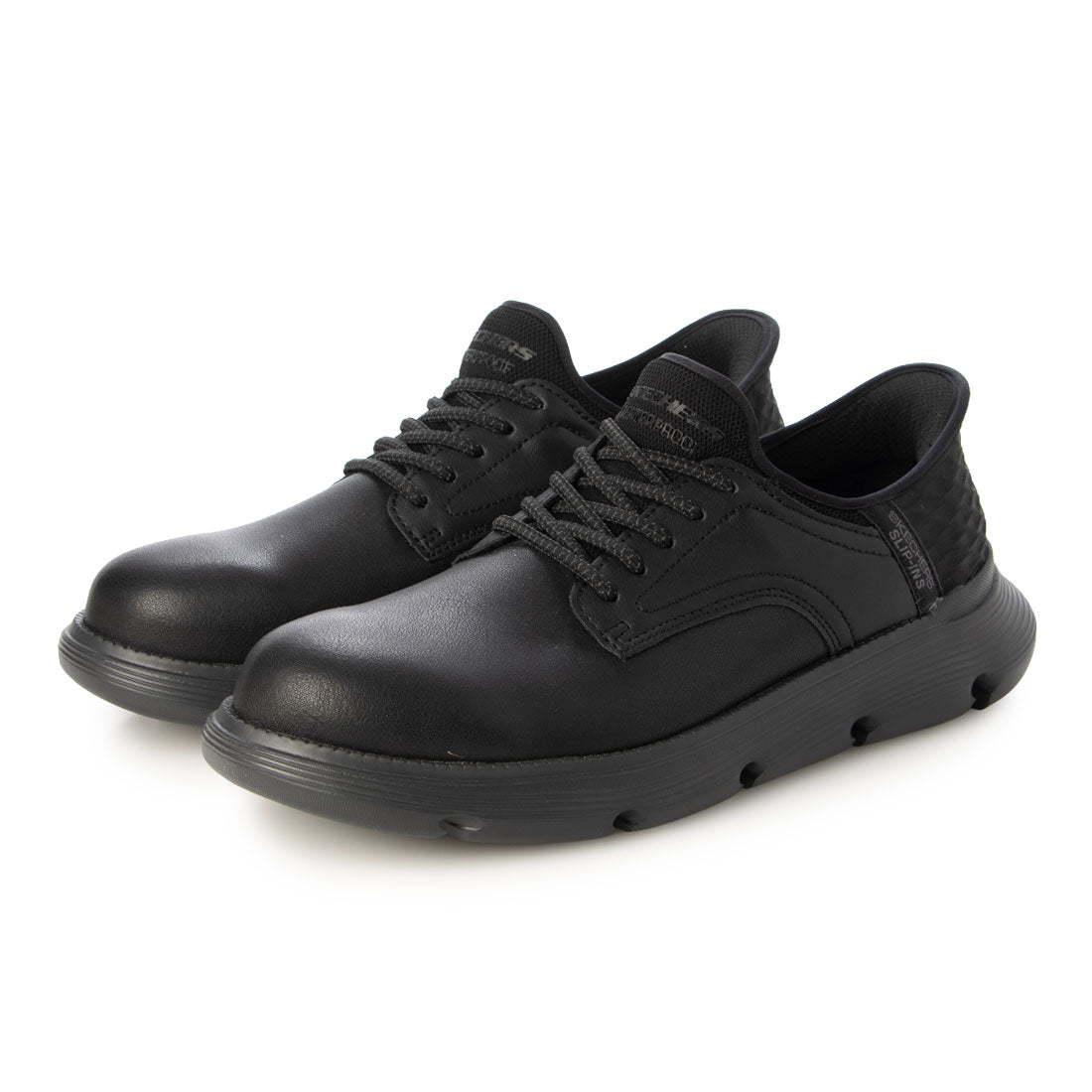 スケッチャーズ SKECHERS Slip-ins：GARZA-CARLYN（スリップインズ：ガルザ - カーリン）レースアップビジネススニーカー 205278W （ブラック/ブラック） ブラック/ブラック