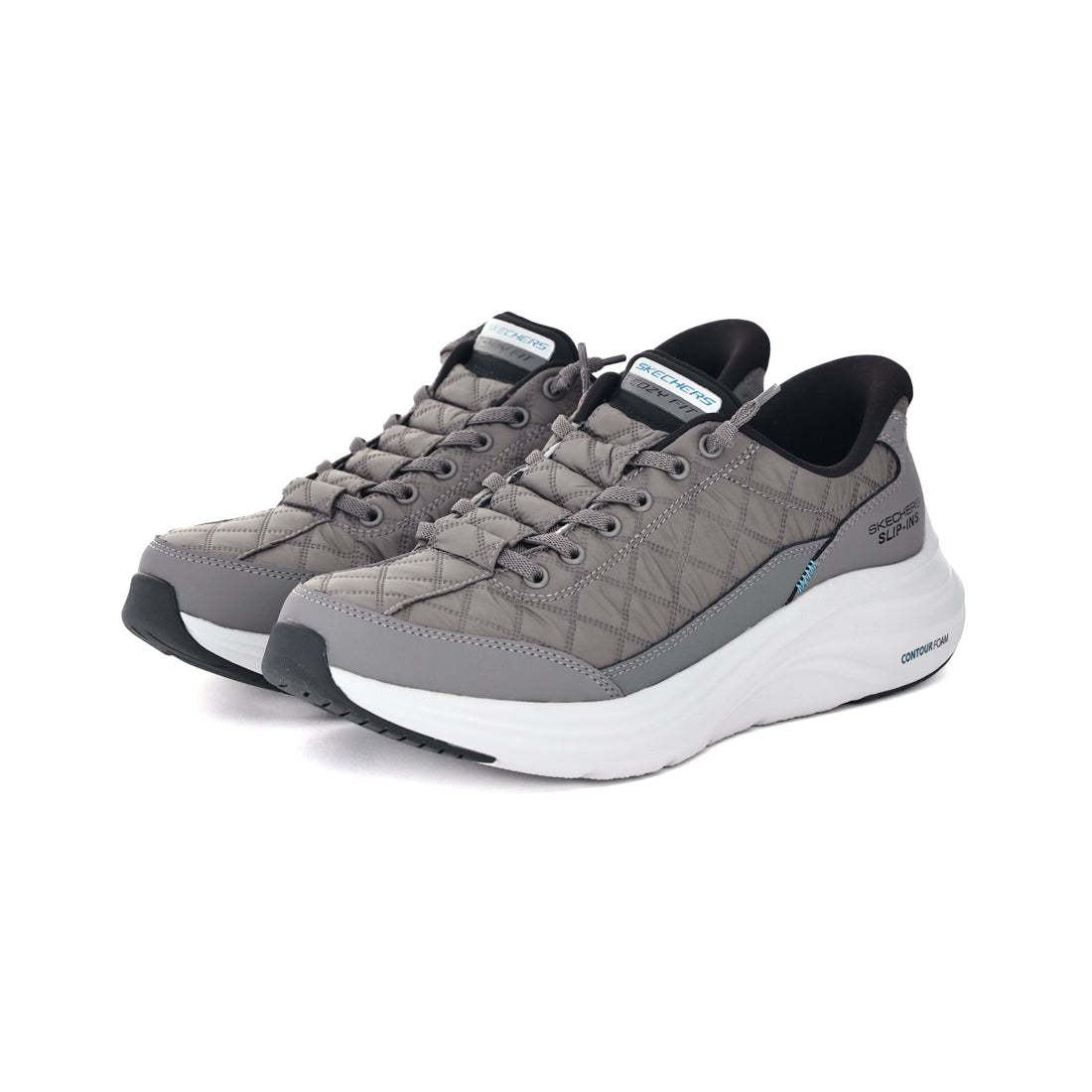 スケッチャーズ SKECHERS メンズ スニーカー スリッポン スリップインズ コンツアーフォーム コージーフィット 232619 ハンズフリー （チャコール/ブラック） チャコール/ブラック