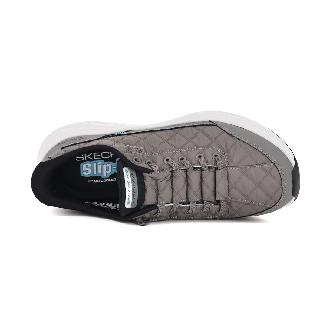 スケッチャーズ SKECHERS メンズ スニーカー スリッポン スリップインズ コンツアーフォーム コージーフィット 232619 ハンズフリー （チャコール/ブラック） チャコール/ブラック