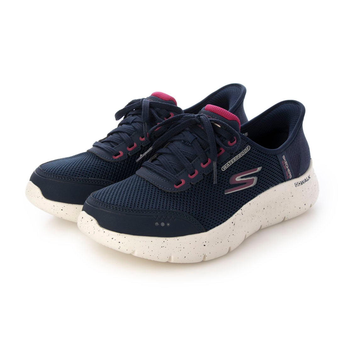 スケッチャーズ SKECHERS スケッチャーズ SKECHERS レディース 124846W GO WALK FLEX CLEAR （ネイビー/ピンク(ワイド)） ネイビー/ピンク(ワイド)