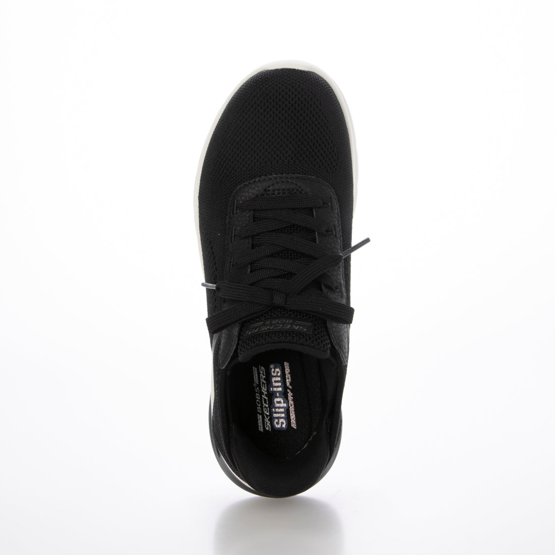 スケッチャーズ SKECHERS SLIP-INS：BOBS ARC WAVES 2.0-NOW IT（スリップインズ：ボブス アーチウェーブス2.0 - ナウイット）レースアップスニーカー 117638 （ブラック） ブラック
