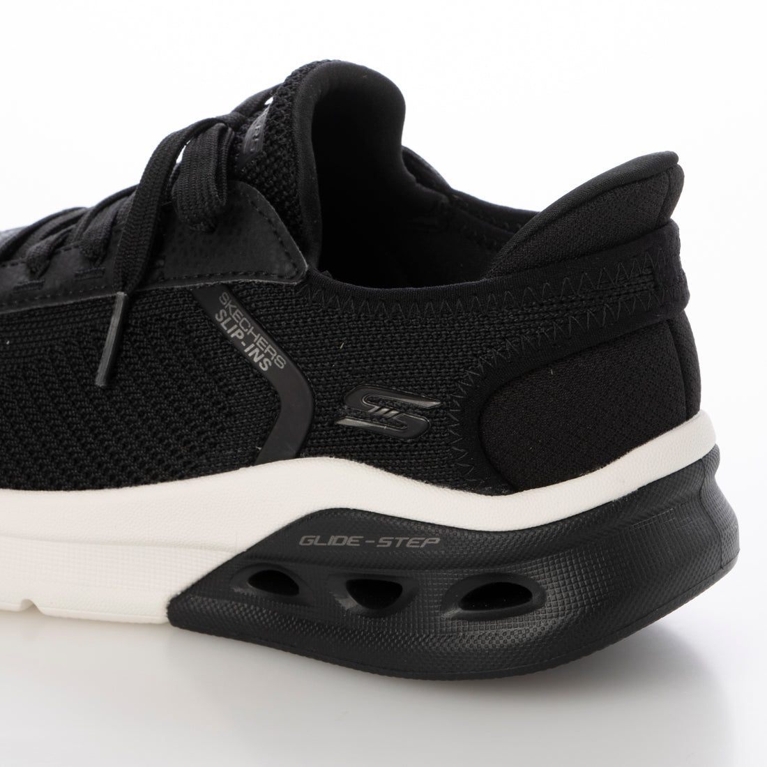 スケッチャーズ SKECHERS SLIP-INS：BOBS ARC WAVES 2.0-NOW IT（スリップインズ：ボブス アーチウェーブス2.0 - ナウイット）レースアップスニーカー 117638 （ブラック） ブラック