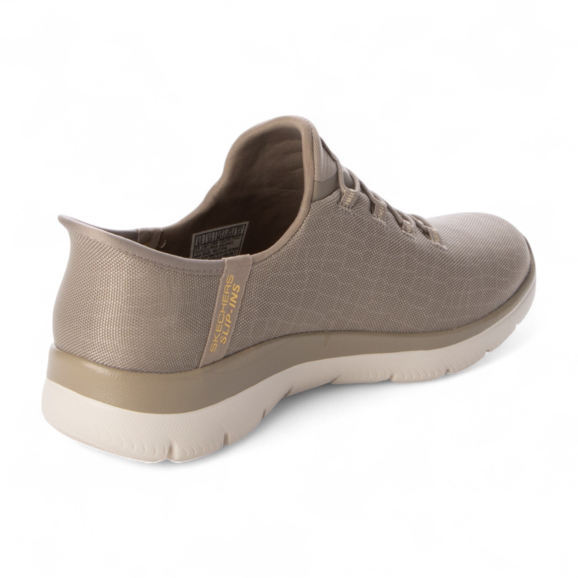 スケッチャーズ SKECHERS SLIP-INS:SUMMITS - CLASSY NIGHT（スリップインズ：サミッツ - クラッシーナイト）スリッポンスニーカー ワイドフィット 150128W （トープ/ゴールド） トープ/ゴールド