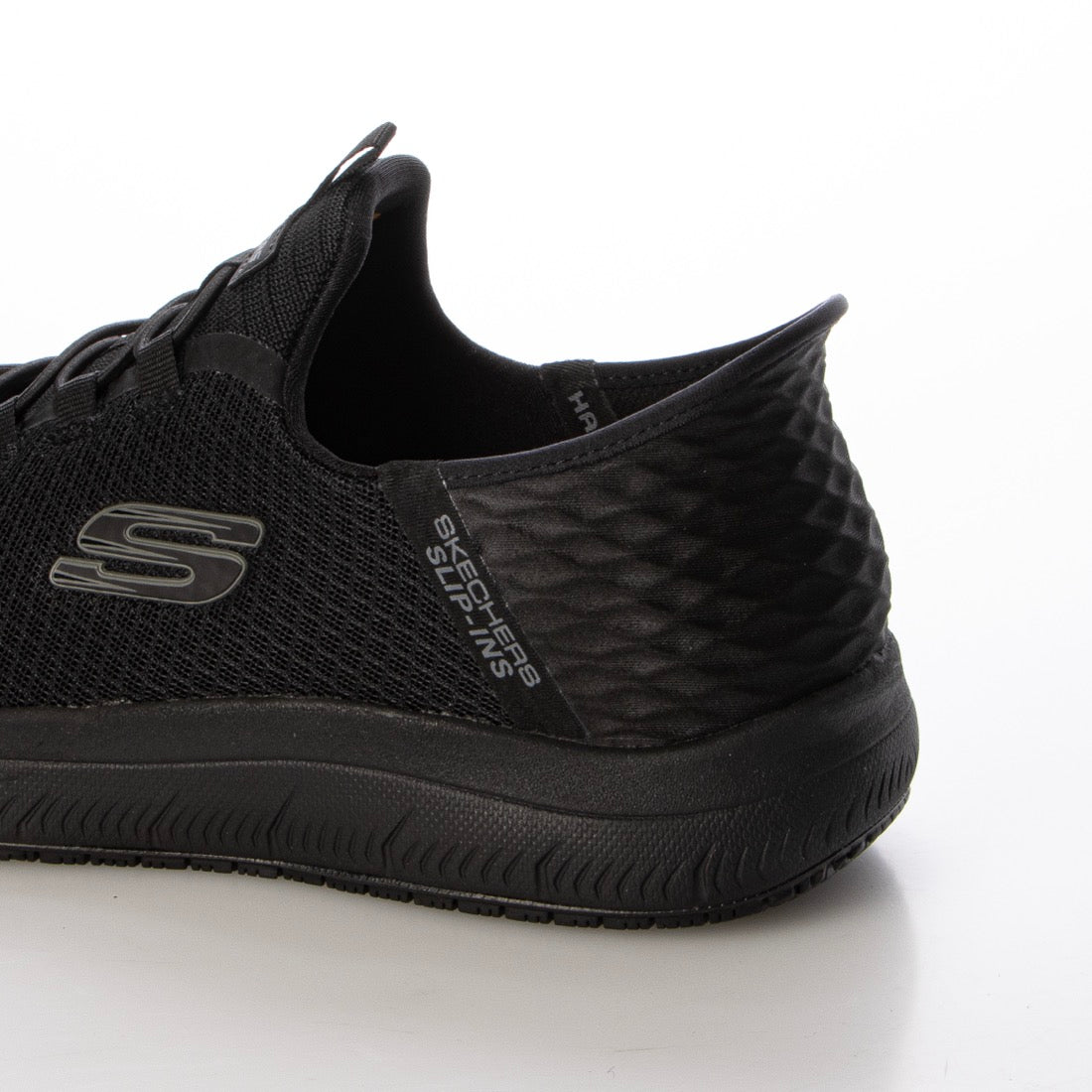 スケッチャーズ SKECHERS Slip-ins Work : Summits - Colsin（スリップインズ ワーク：サミッツ - コルシン）スリッポンスニーカー ワイドフィット 200205W （ブラック/ブラック） ブラック/ブラック