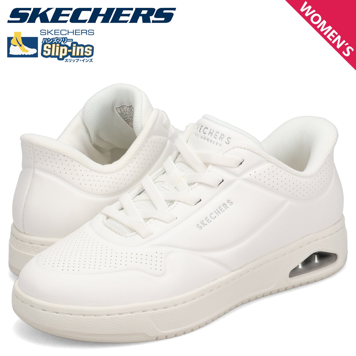 スケッチャーズ SKECHERS スリップインズ ウノ CTL レイング ロー スニーカー レディース SLIP-INS UNO CTL ホワイト 白 177831 （MMM） MMM