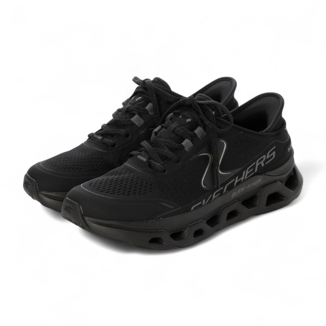 スケッチャーズ SKECHERS レディース スニーカー ローカット SLIP-INS スリップインズ GLIDE-STEP ATLUS 150510 （ブラック） ブラック