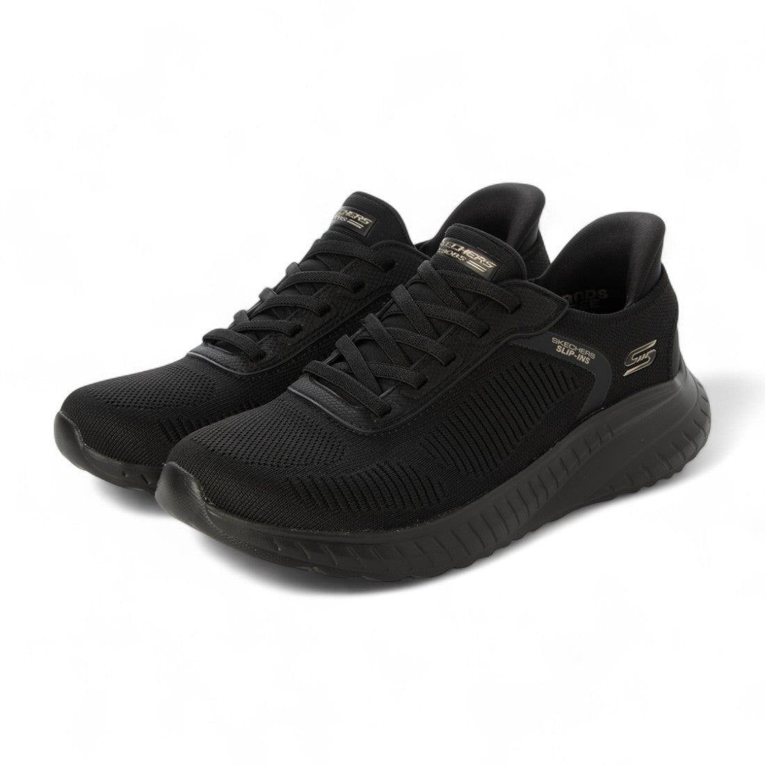 スケッチャーズ SKECHERS レディース スニーカー BOBS SQUAD CHAOS-CURRENT MUSE 117497W （ブラック） ブラック