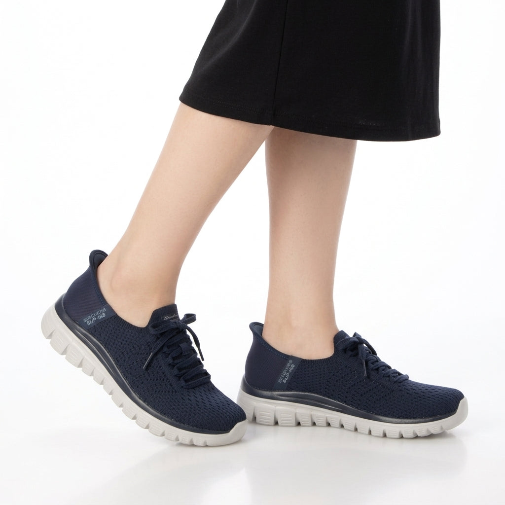 スケッチャーズ SKECHERS スリップインズ：グレースフル - ファースト ブラッシュ （NAVY） NAVY