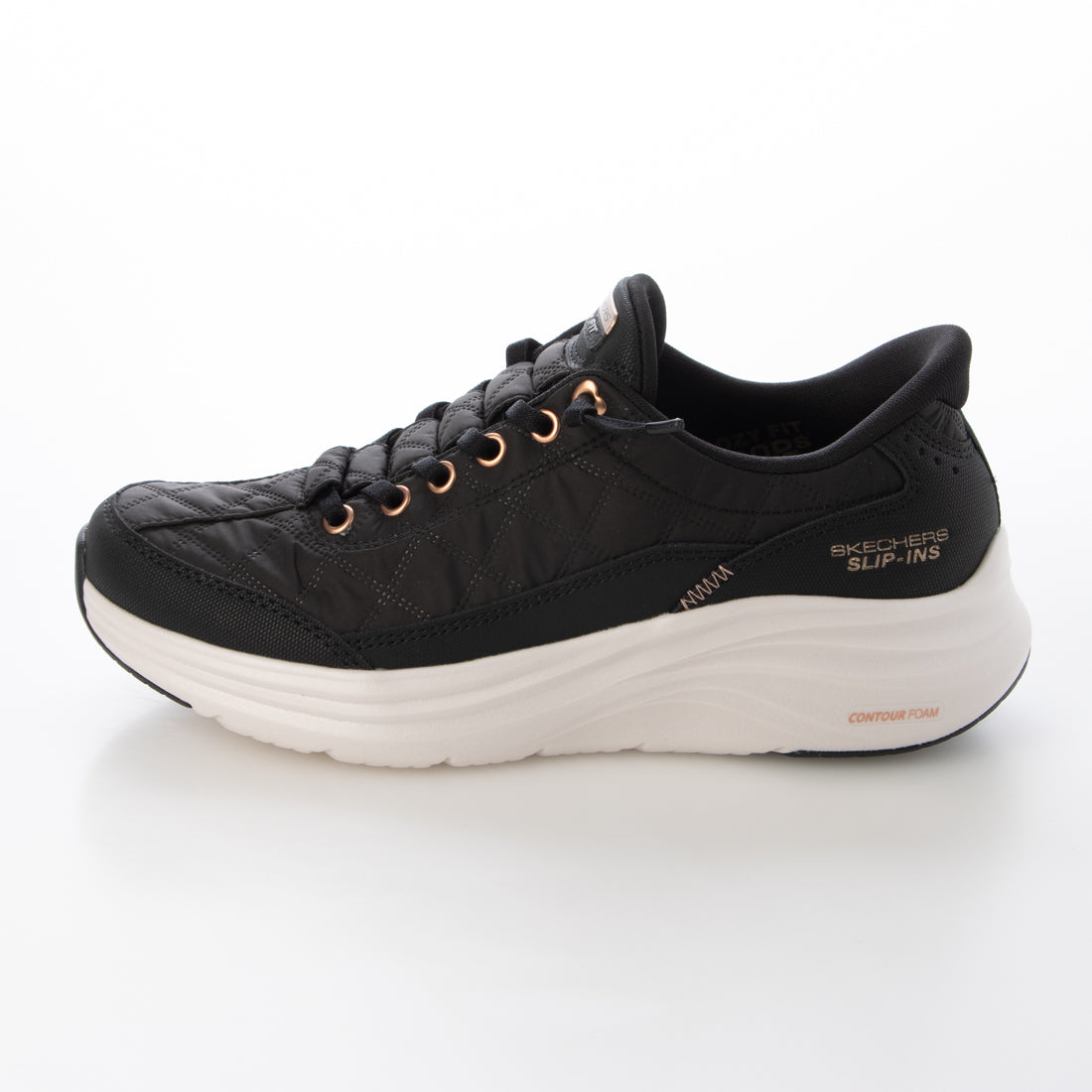スケッチャーズ SKECHERS レディース スニーカー CONTOUR FOAM-GOLDEN HOUR 150413 （ブラック） ブラック