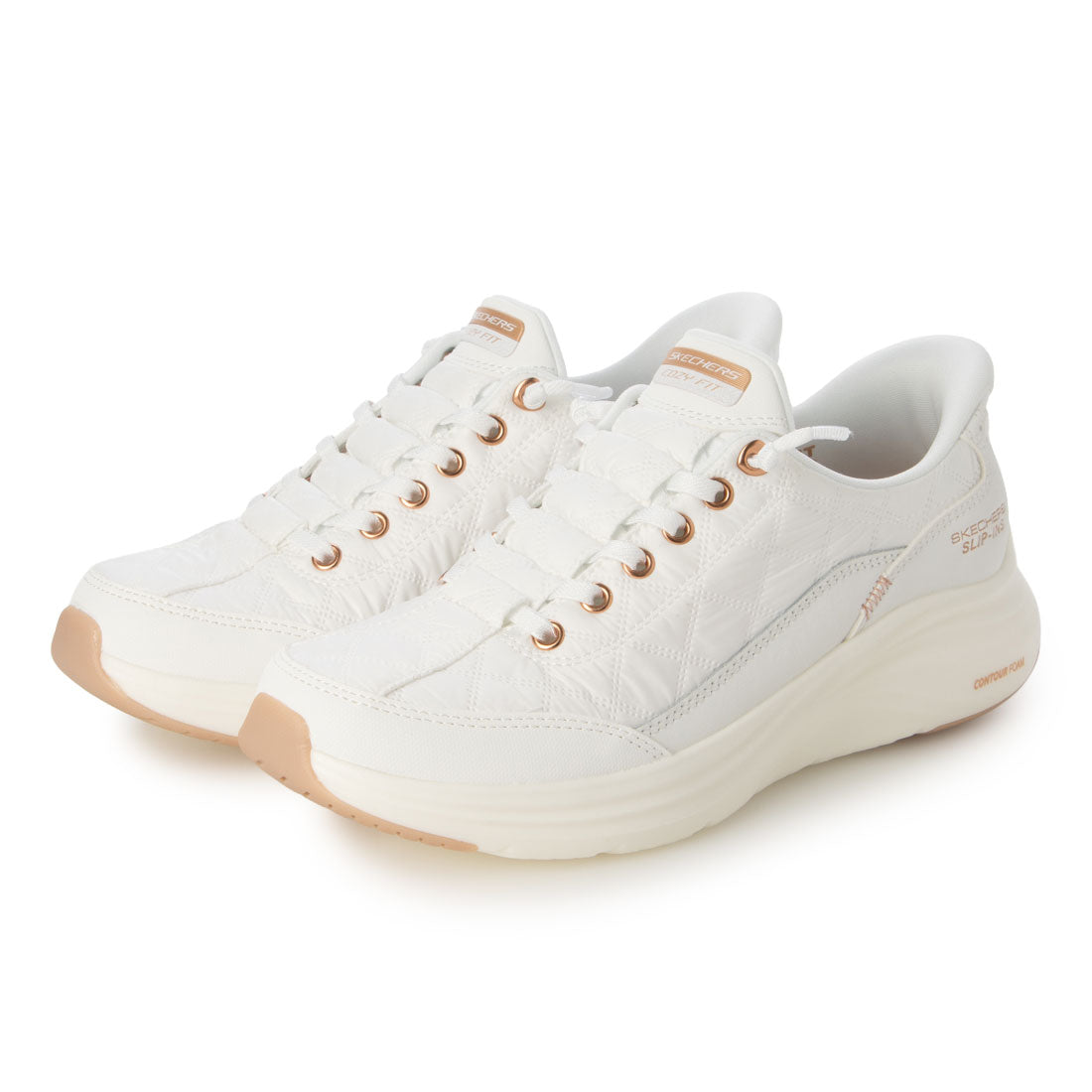 スケッチャーズ SKECHERS レディース スニーカー CONTOUR FOAM-GOLDEN HOUR 150413 （ホワイト） ホワイト