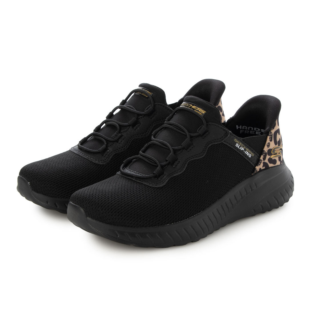 スケッチャーズ SKECHERS スケッチャ (W)BOBS SQUAD CHAOS 117499  BBK （ブラック） ブラック