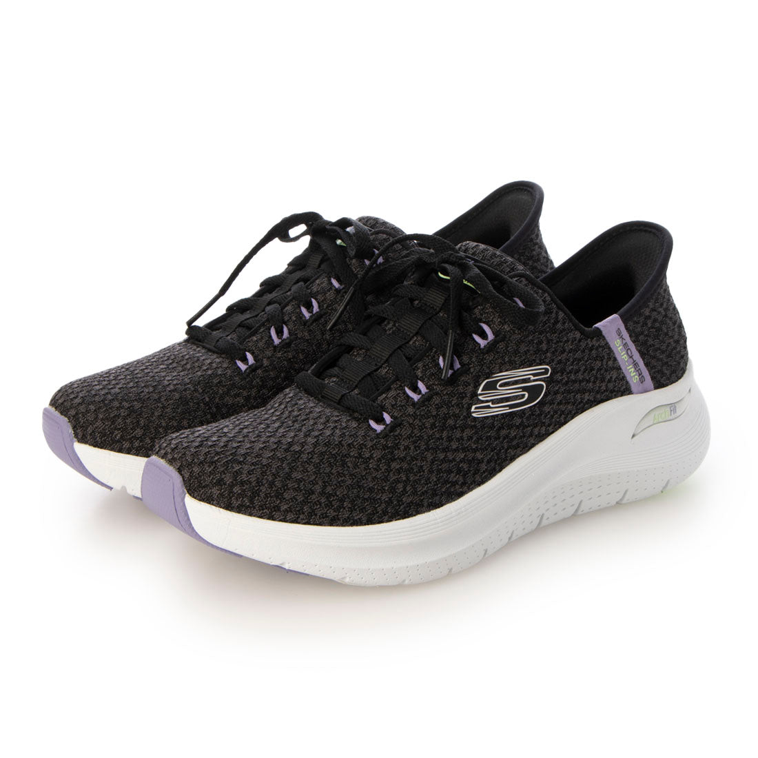 スケッチャーズ SKECHERS レディース スニーカー ローカット SLIP-INS スリップインズ ARCH FIT 2.0 150322,ブラック
