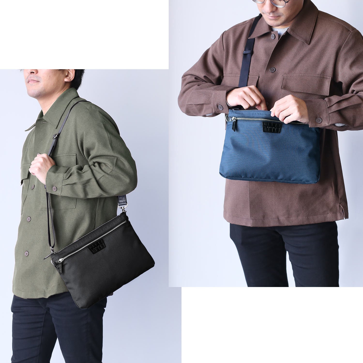 サンキョウショウカイ 三京商会 薄型 ショルダー バッグ 軽量 サコッシュ （ネイビー） ネイビー