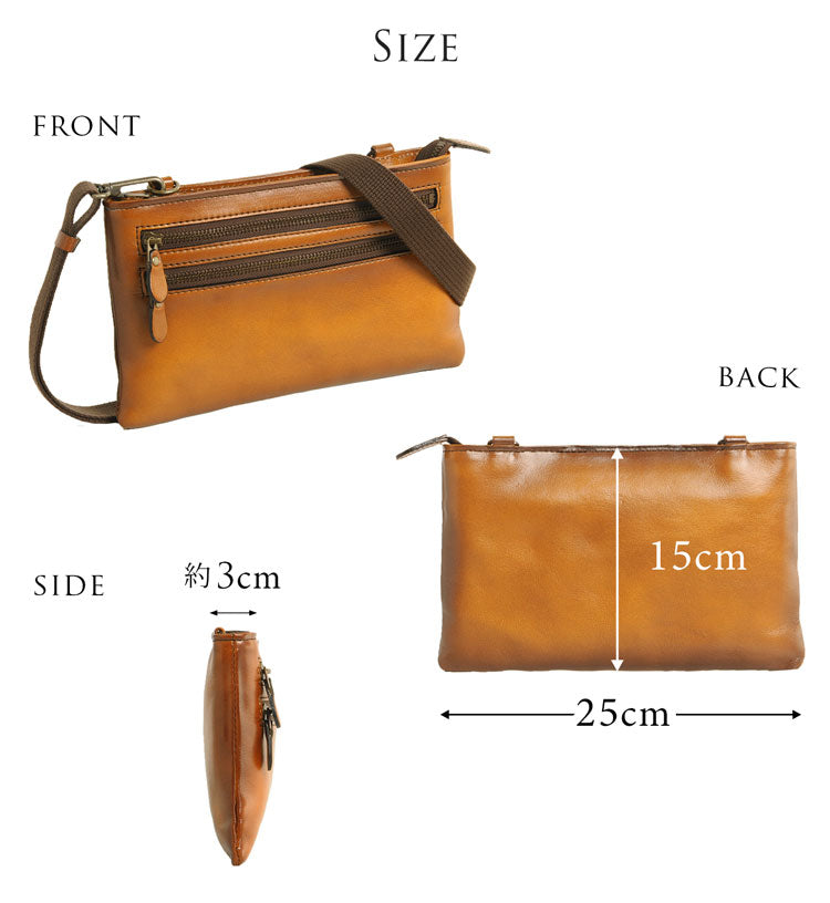 サンキョウショウカイ 三京商会 日本製 レザーサコッシュ （ブラック） ブラック