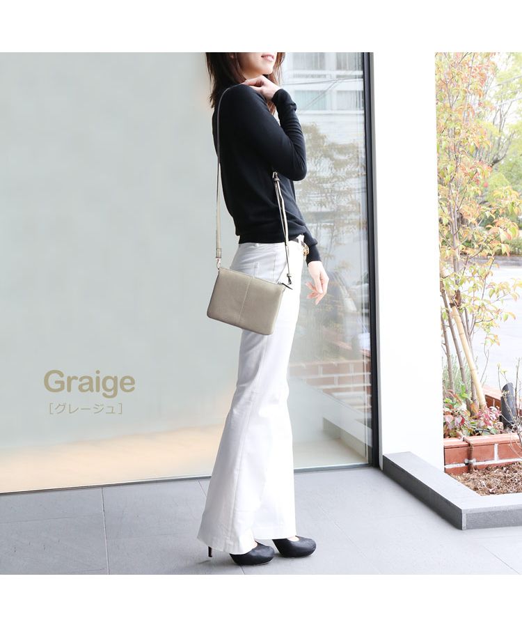 サンキョウショウカイ 三京商会 [Mia Borsa]牛革レザーショルダーバッグ