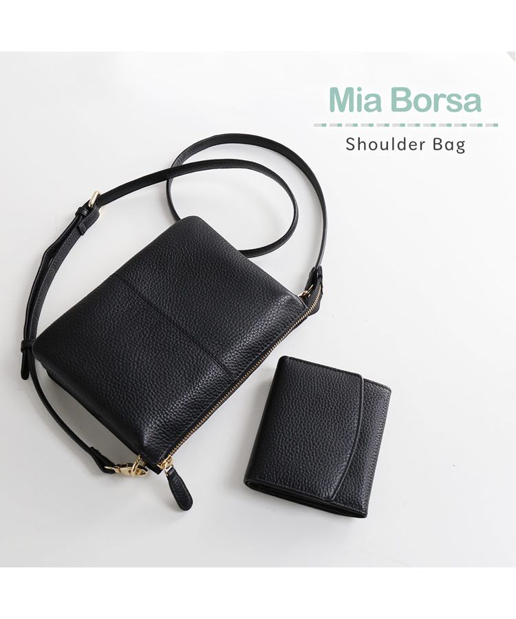 サンキョウショウカイ 三京商会 [Mia Borsa]牛革レザーショルダーバッグ