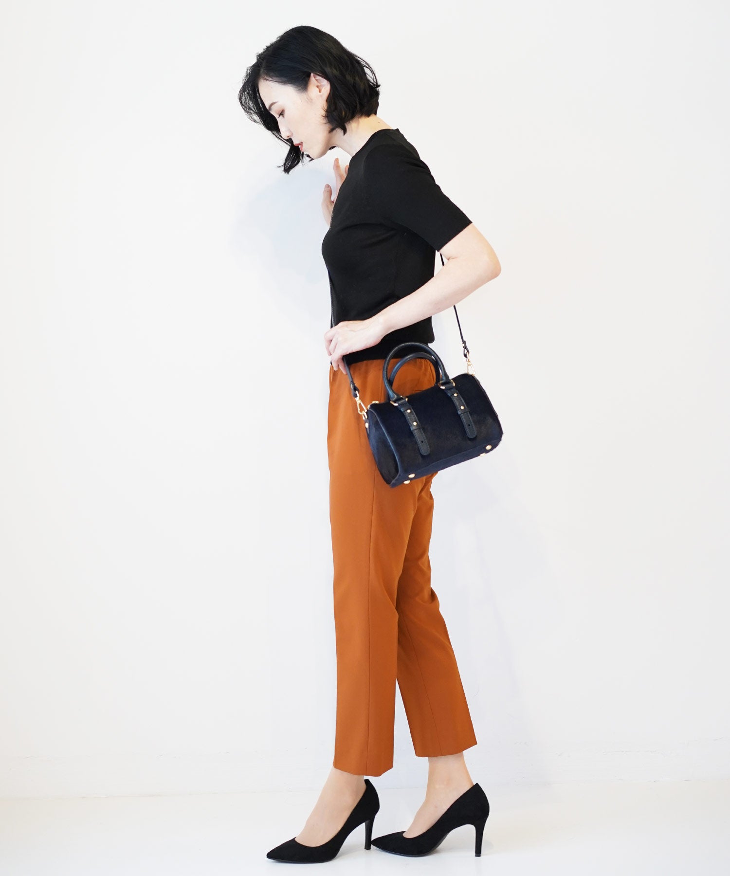 サンキョウショウカイ 三京商会 [MY BEST BAG]ホースヘア牛革ミニボストンショルダーバッグ