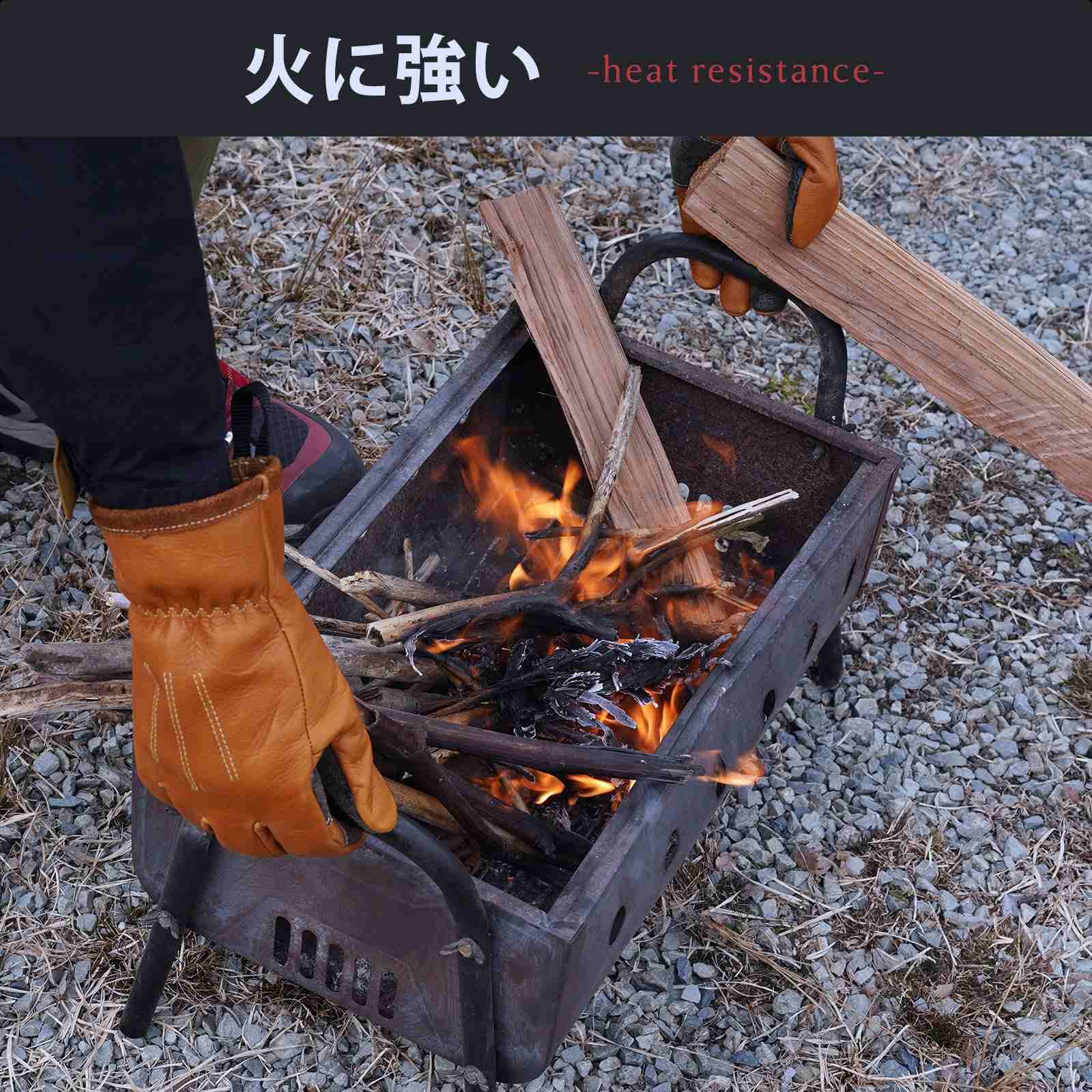 サンキョウショウカイ 三京商会 [HALEINE]アウトドア手袋グローブキャンプ用 防刃 （キャメル） キャメル