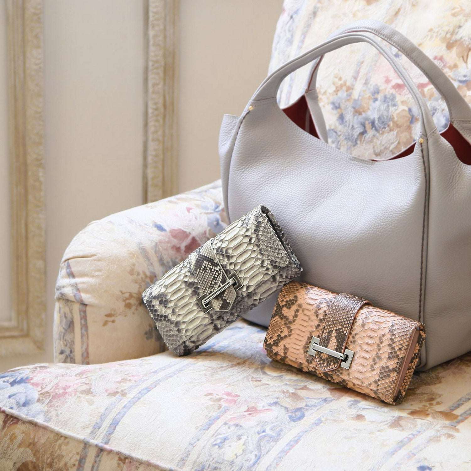 三京商會鳄鱼皮皮带长钱包