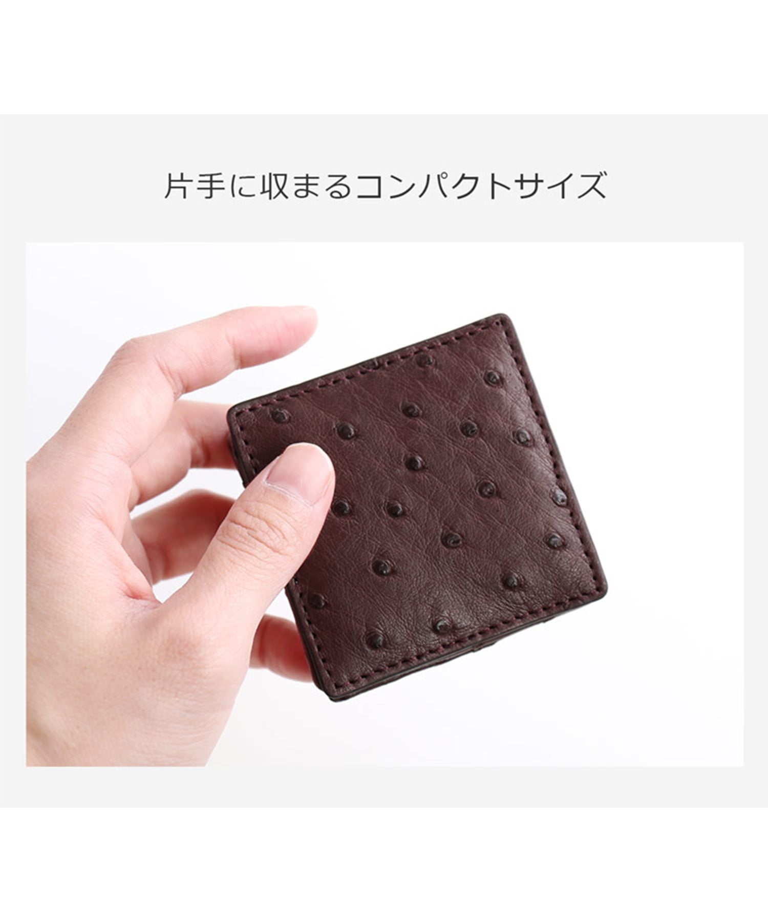 サンキョウショウカイ 三京商会 オーストリッチレザー小銭入れフルポイント