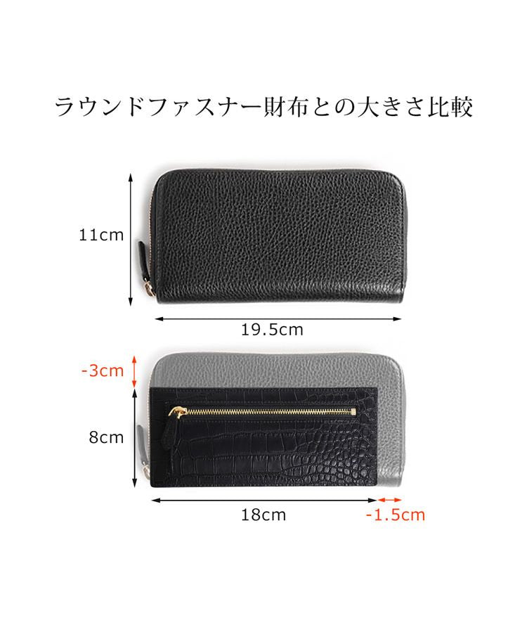 サンキョウショウカイ 三京商会 H.C.Pポロサスクロコダイルレザー長財布