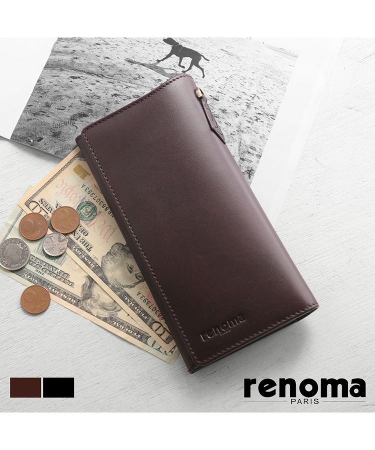 サンキョウショウカイ 三京商会 [renoma]牛革&ゴートレザーホック付き長財布