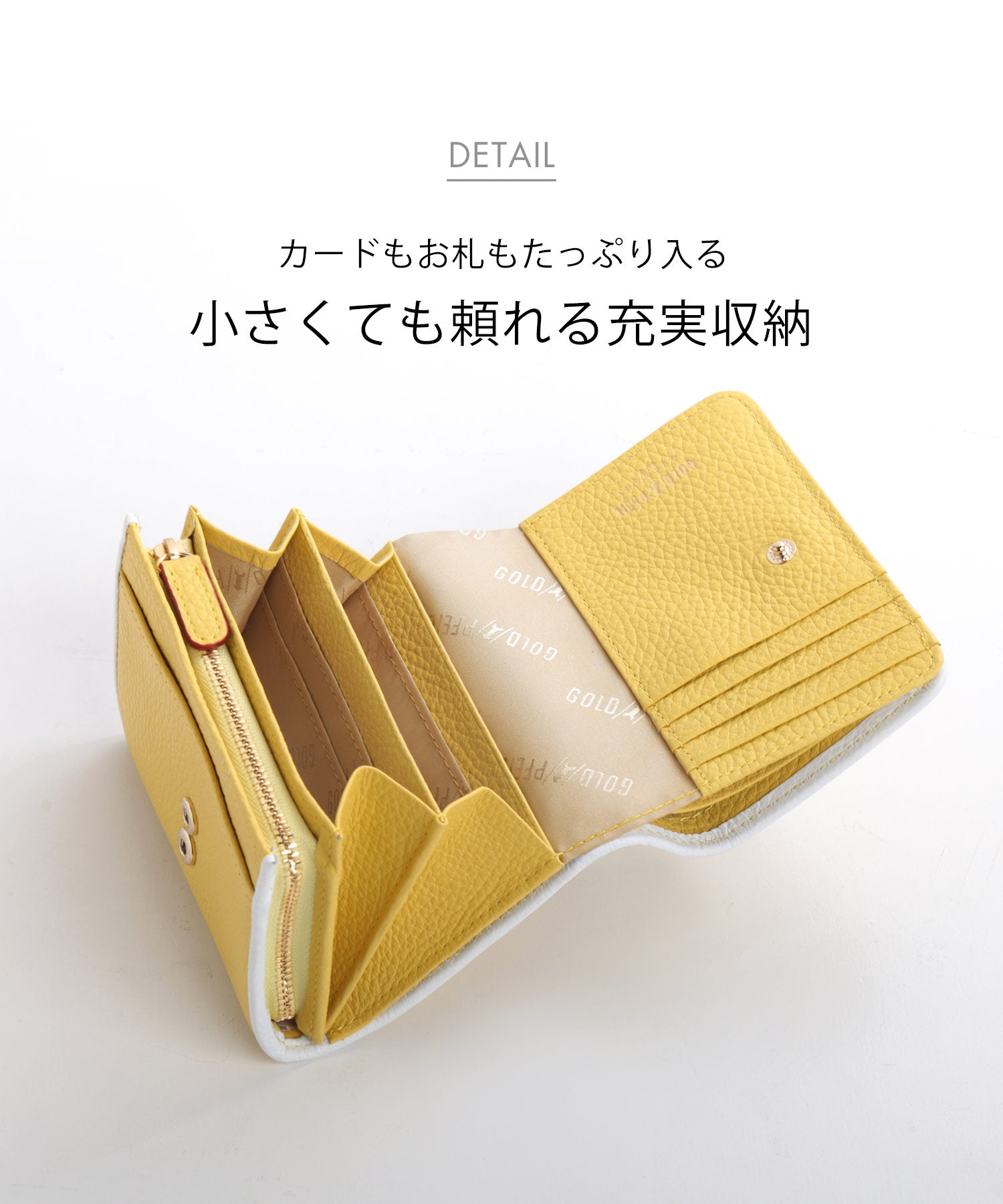 サンキョウショウカイ 三京商会 [GOLD PFEIL]牛革レザーバイカラー折財布