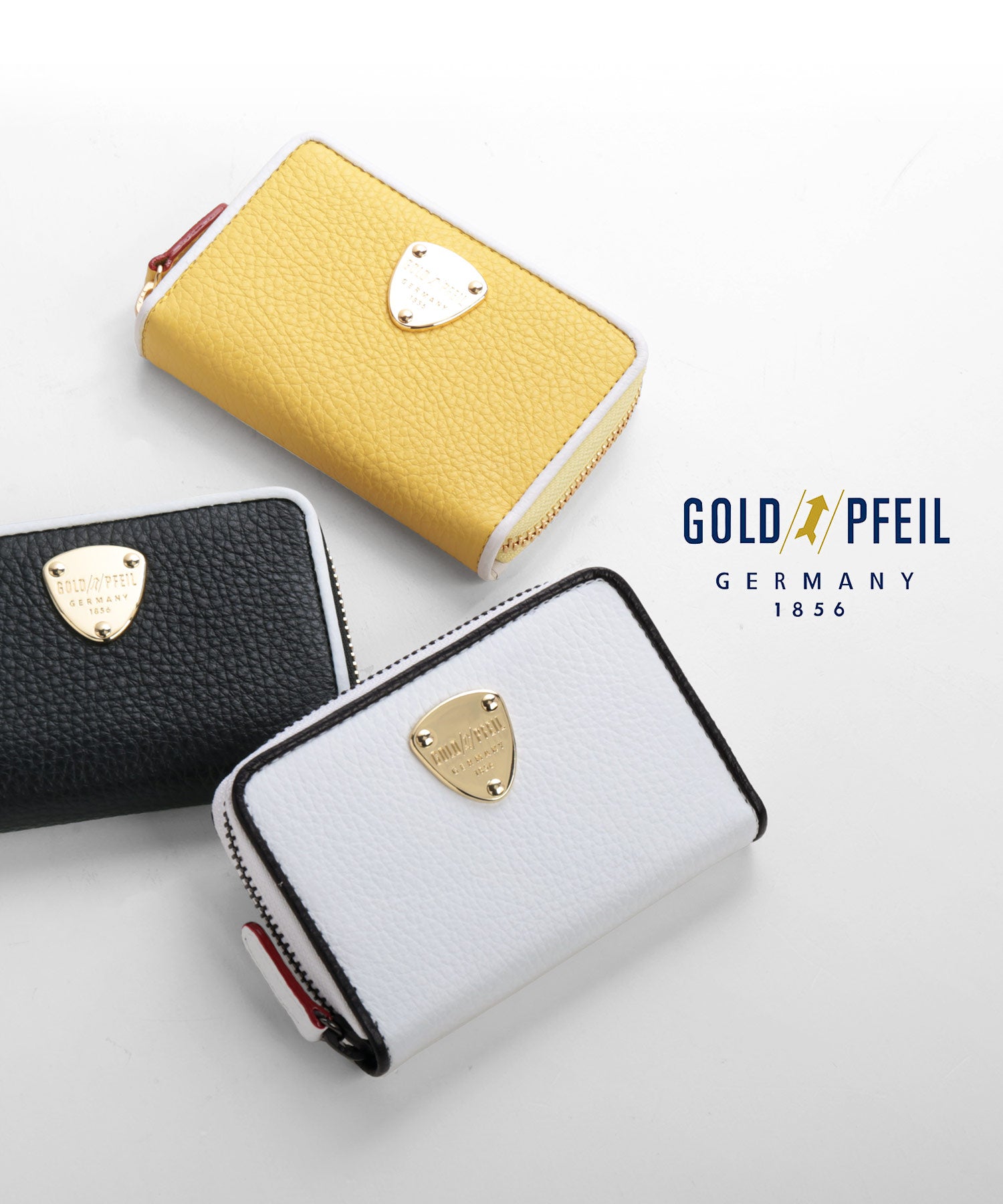 サンキョウショウカイ 三京商会 [GOLD PFEIL]牛革レザーコンパクト財布