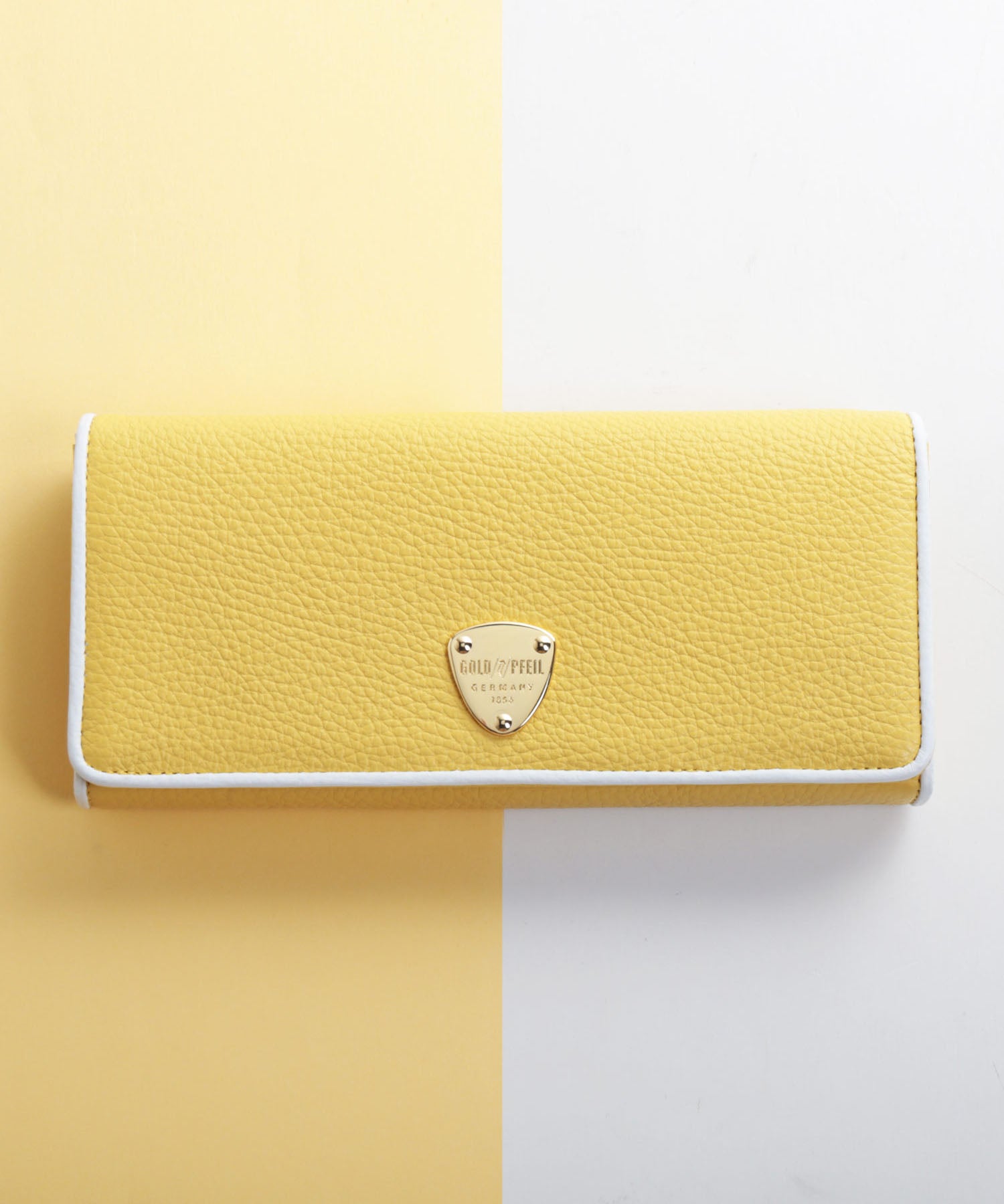 サンキョウショウカイ 三京商会 [GOLD PFEIL]牛革レザーバイカラーフラップ式長財布