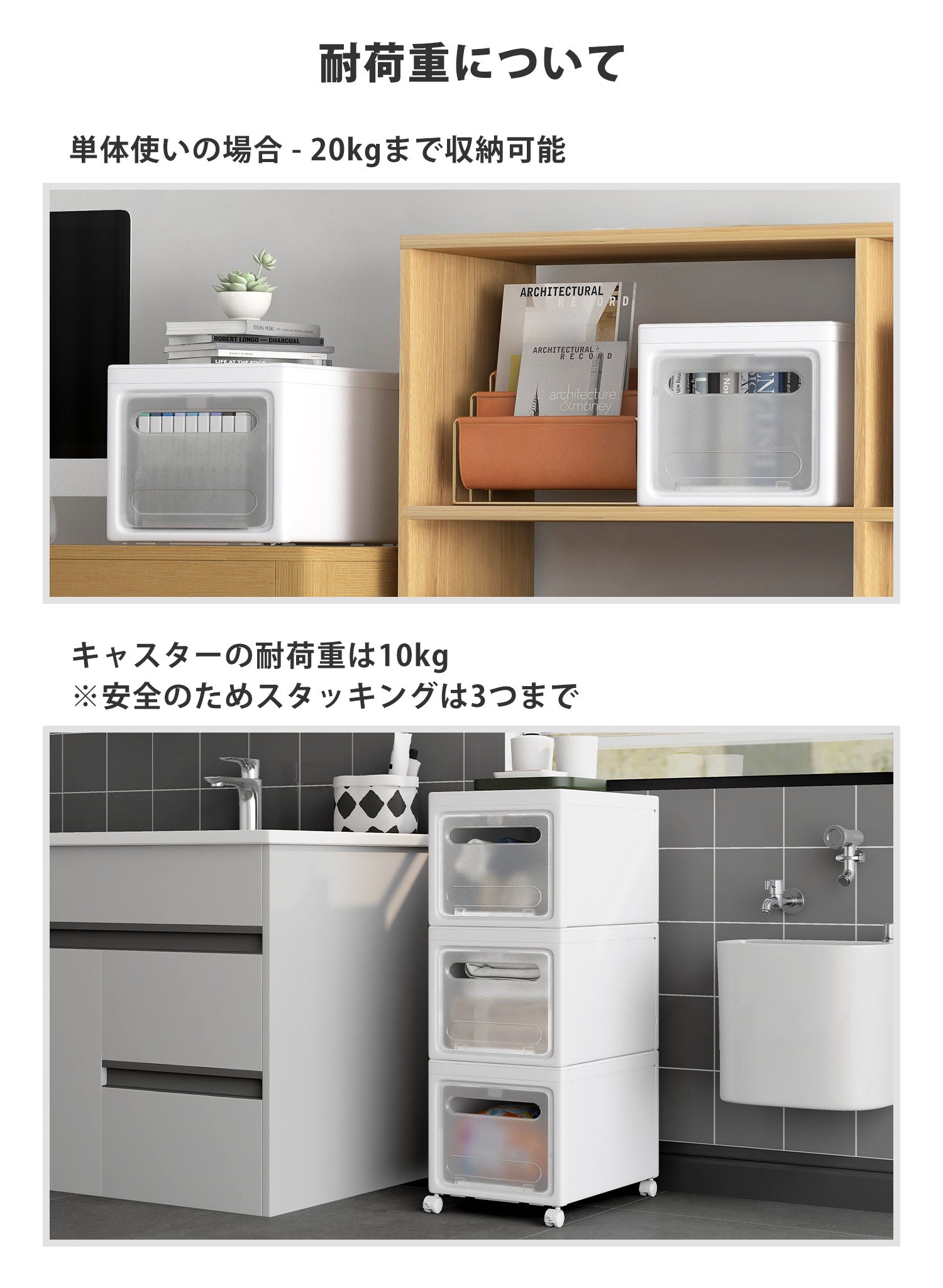 サンキョウショウカイ 三京商会 収納ボックス 収納ケース 3個セット 組み立て式 （ホワイト） ホワイト