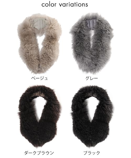 サンキョウショウカイ 三京商会 ふわふわラムファー ロングマフラー レディース （グレー） グレー