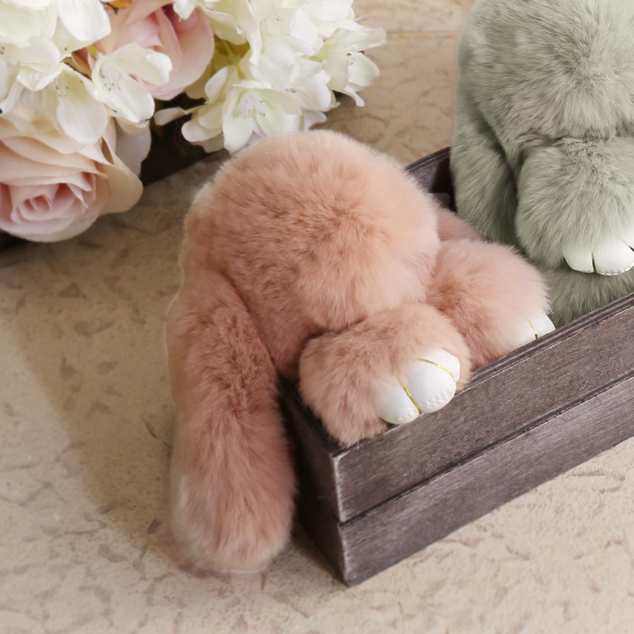 サンキョウショウカイ 三京商会 レッキスファーウサギチャーム （ピンク） ピンク