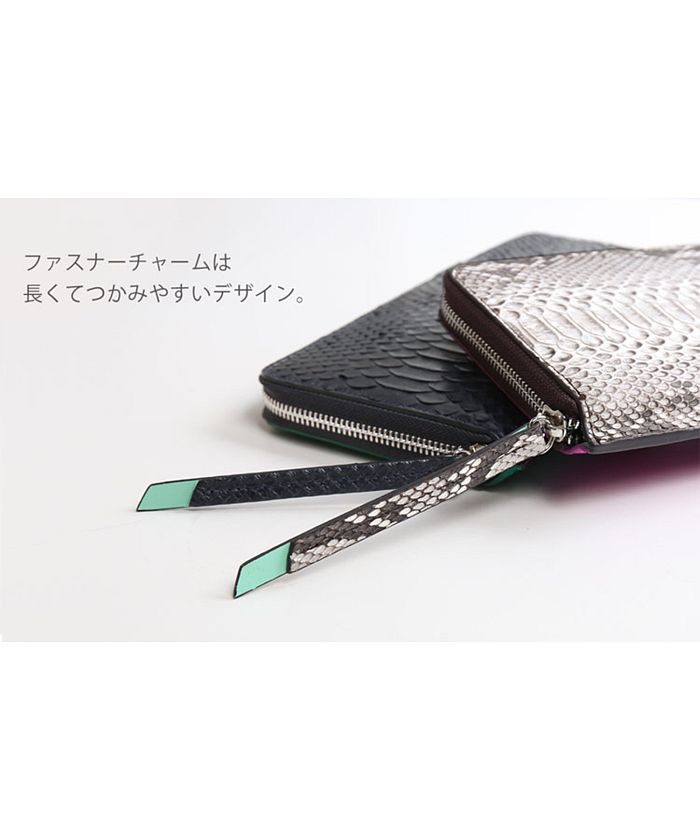 サンキョウショウカイ 三京商会 ダイヤモンドパイソンレザーお財布ショルダーバッグ