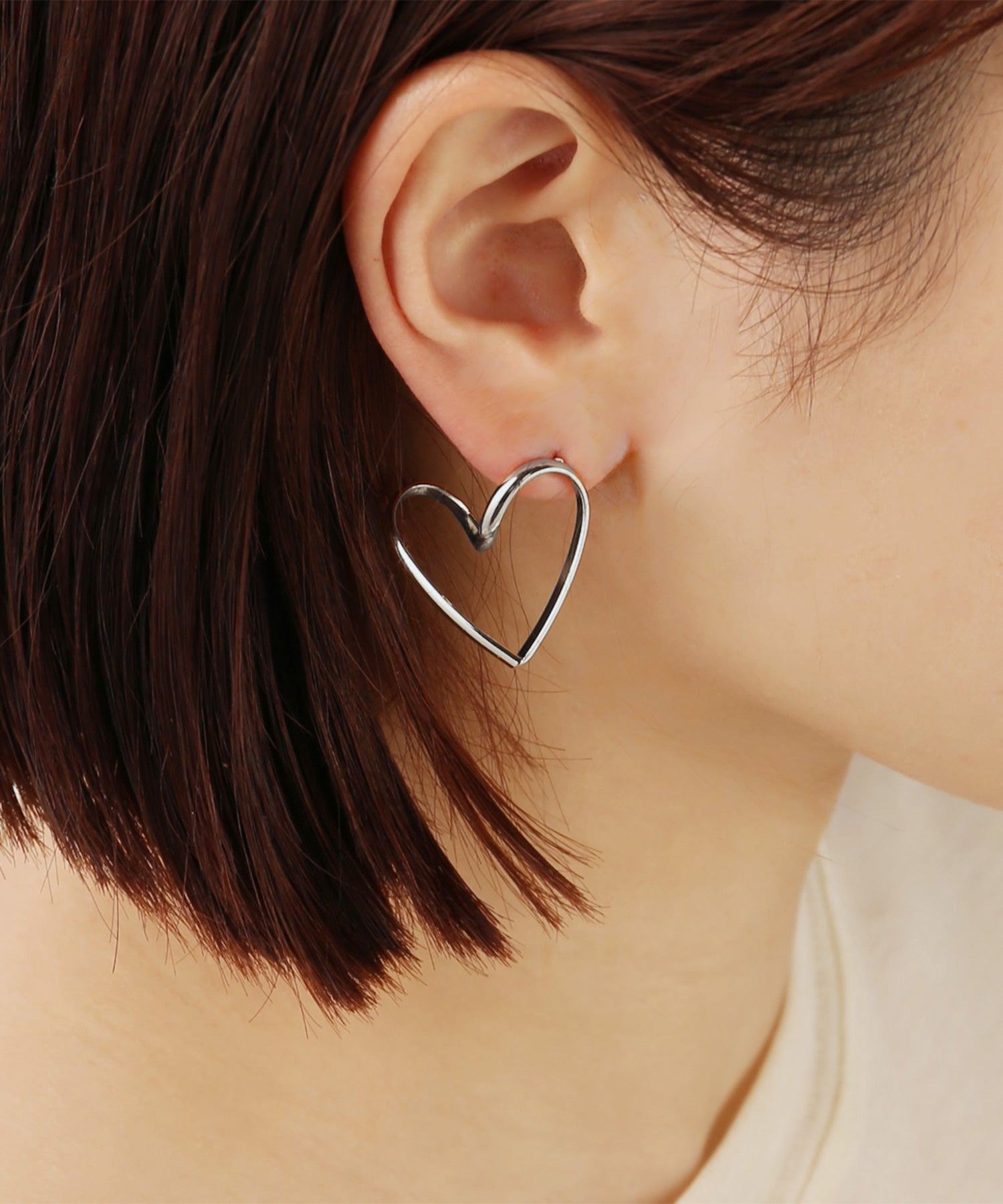 サンキョウショウカイ 三京商会 [moichou]フープオープンハートピアス （シルバー） シルバー