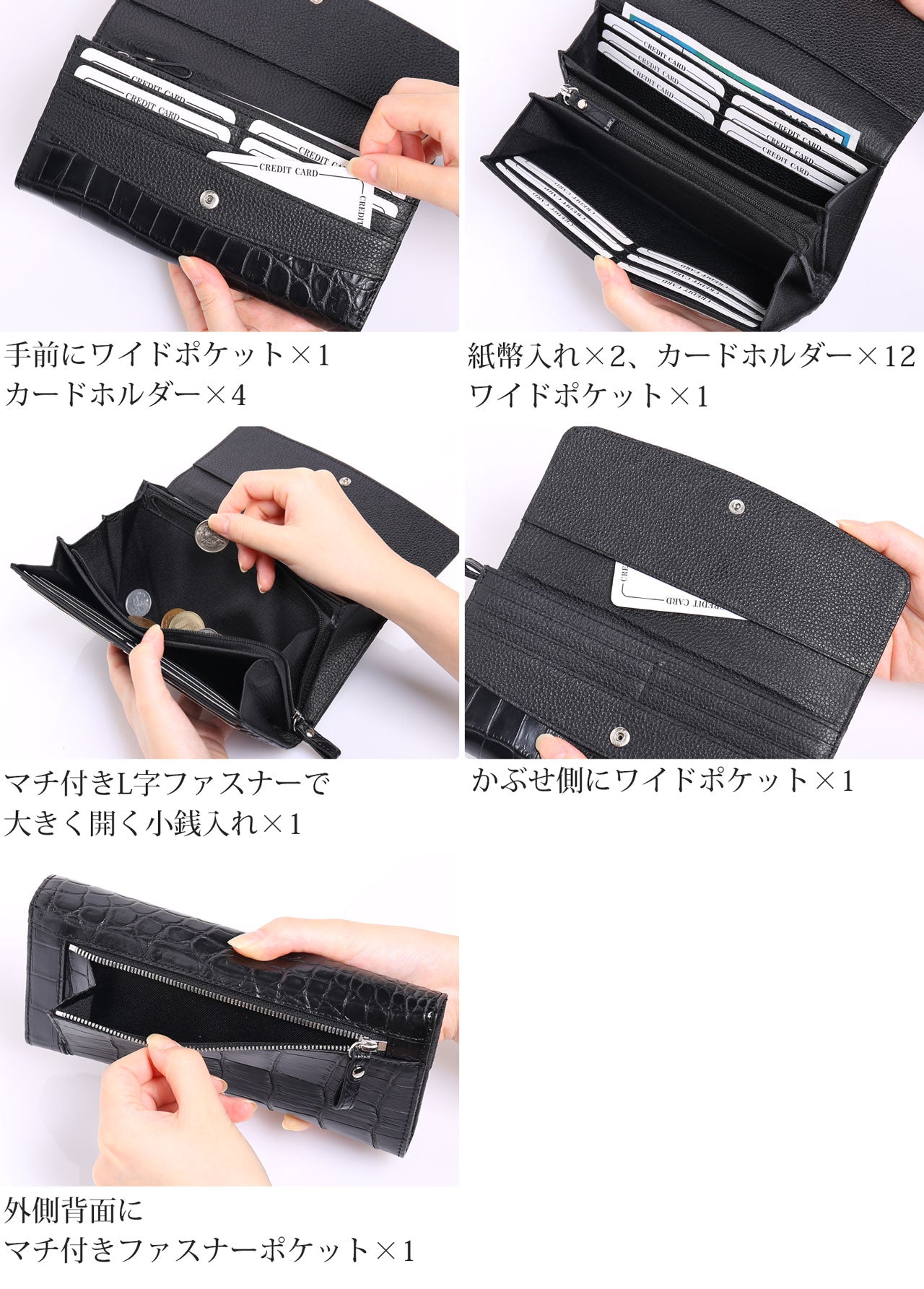 サンキョウショウカイ 三京商会 クロコダイル 長財布  財布 （ターコイズブルー） ターコイズブルー