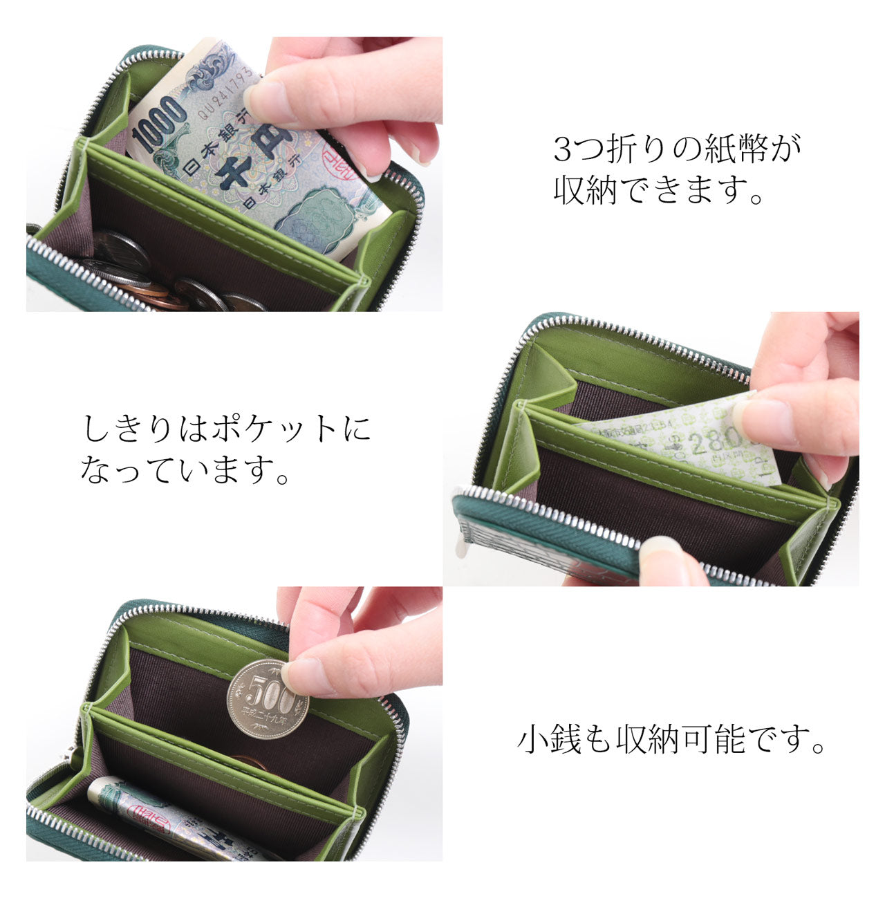 サンキョウショウカイ 三京商会 クロコダイルレザー ミニ財布 マット加工 コンパクト （ネイビー） ネイビー