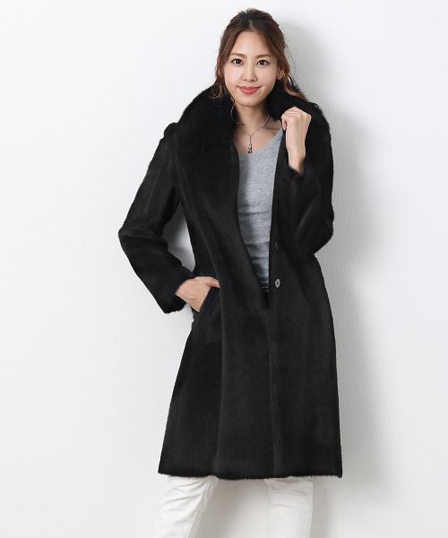 サンキョウショウカイ 三京商会 スーリー アルパカ コート フォックス 襟付き 日本製