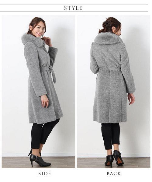 サンキョウショウカイ 三京商会 スーリー アルパカ コート フォックス 襟付き 日本製