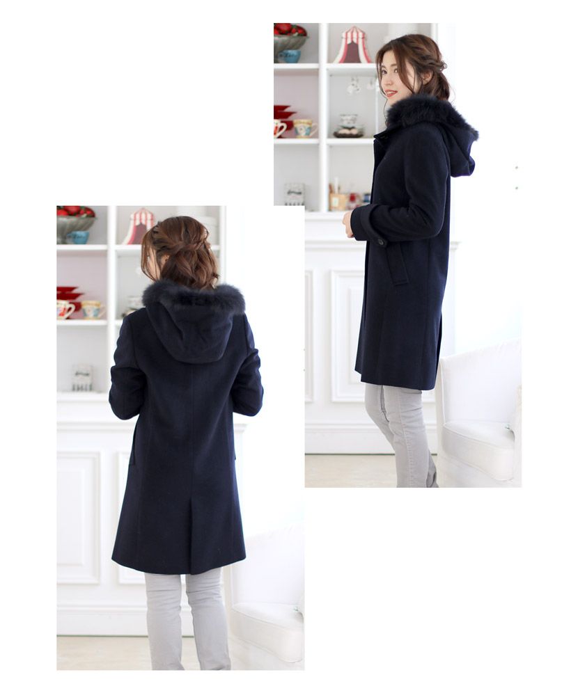 サンキョウショウカイ 三京商会 [Filomo]ウール＆カシミヤコートファーフード付き