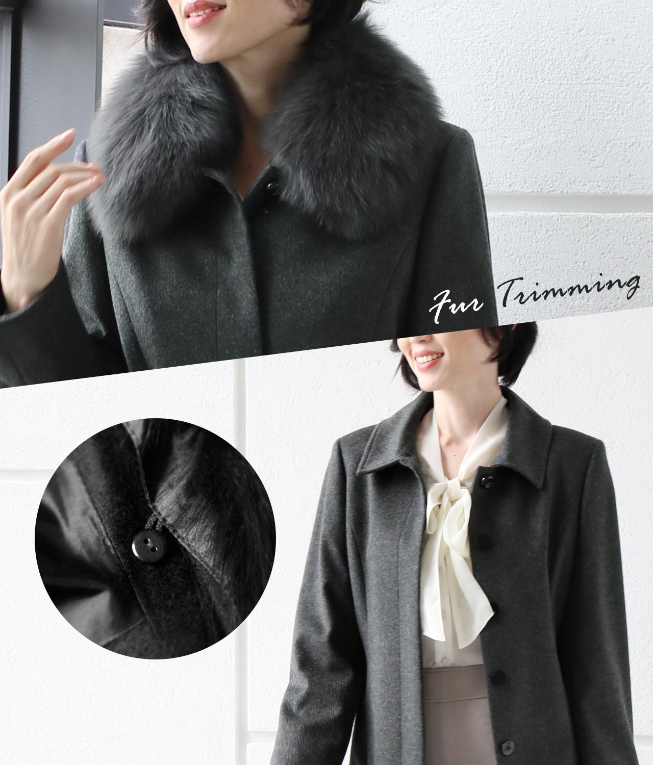 Sankyo Shokai Cashmere Sten Collar Long Coat