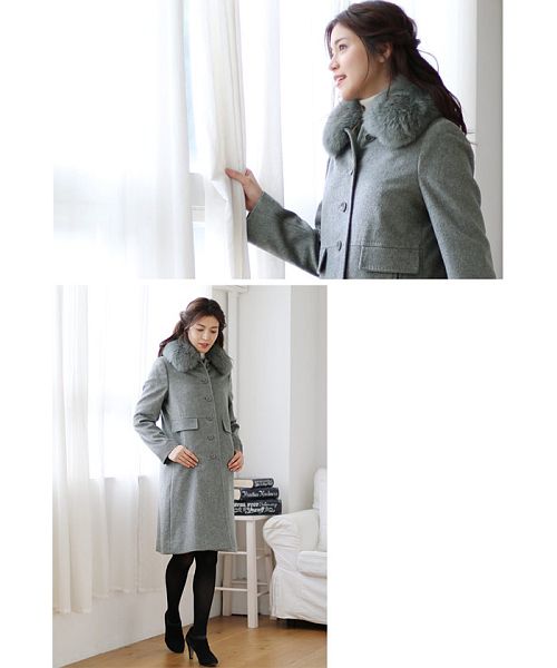 サンキョウショウカイ 三京商会 カシミヤ 100% コート フォックス