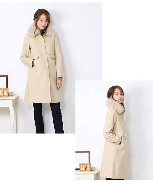 サンキョウショウカイ 三京商会 カシミヤ 100% コート フォックス