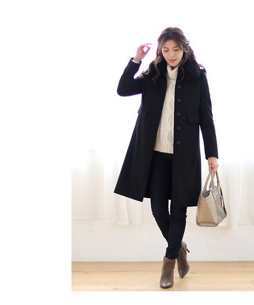 サンキョウショウカイ 三京商会 カシミヤ 100% コート フォックス