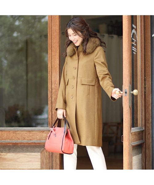 サンキョウショウカイ 三京商会 カシミヤ 100% コート フォックス