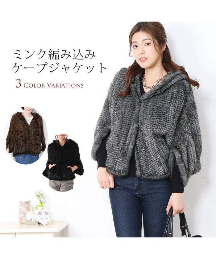 Sankyo Shokai Mink Cape & Jacket Hood Design Dolman