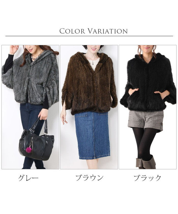 Sankyo Shokai Mink Cape & Jacket Hood Design Dolman