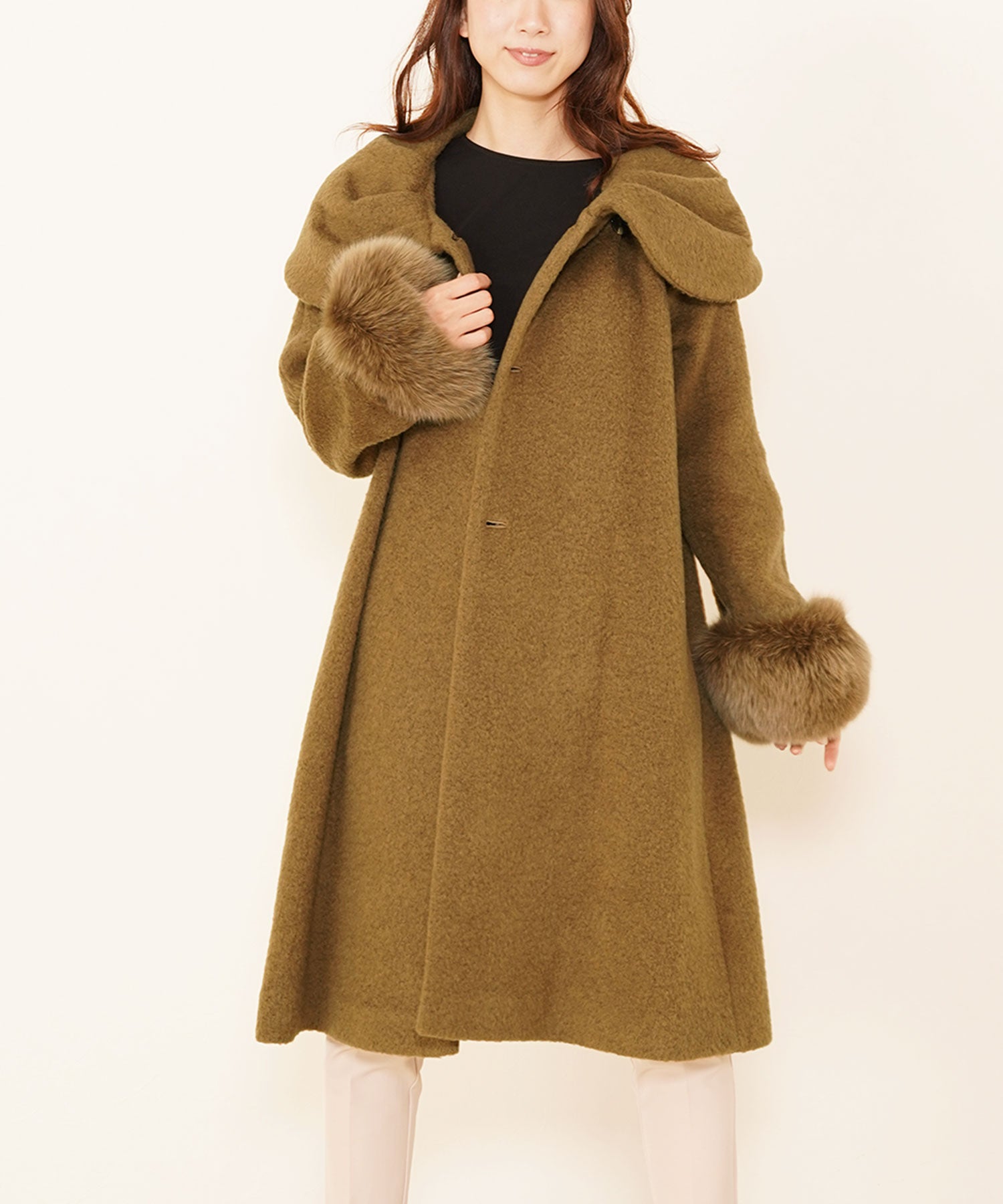 サンキョウショウカイ 三京商会 カシゴラロングコート日本製,キャメル