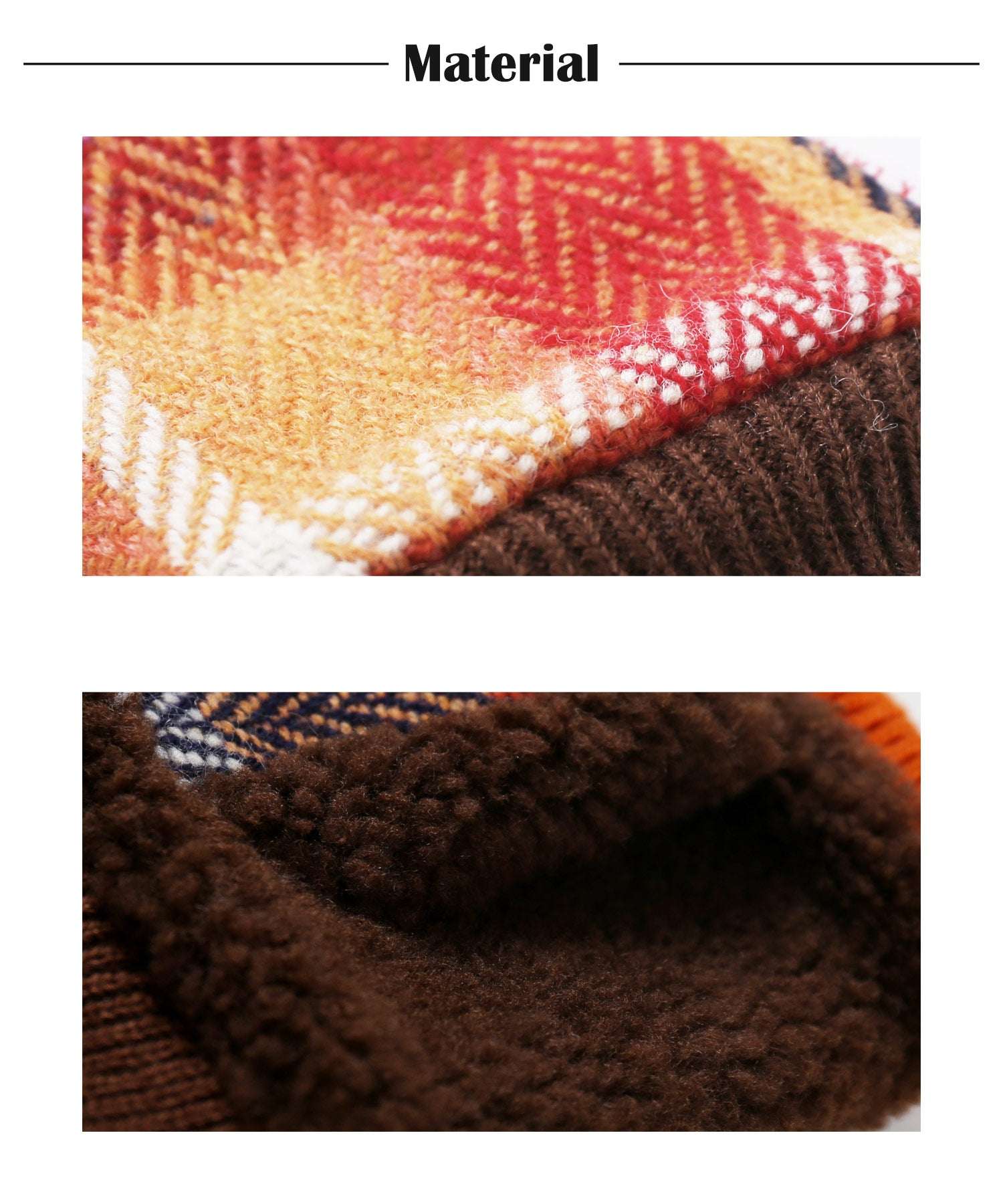 サンキョウショウカイ 三京商会 [AVOCA]指なし手袋 ウール チェック柄 スマホ対応