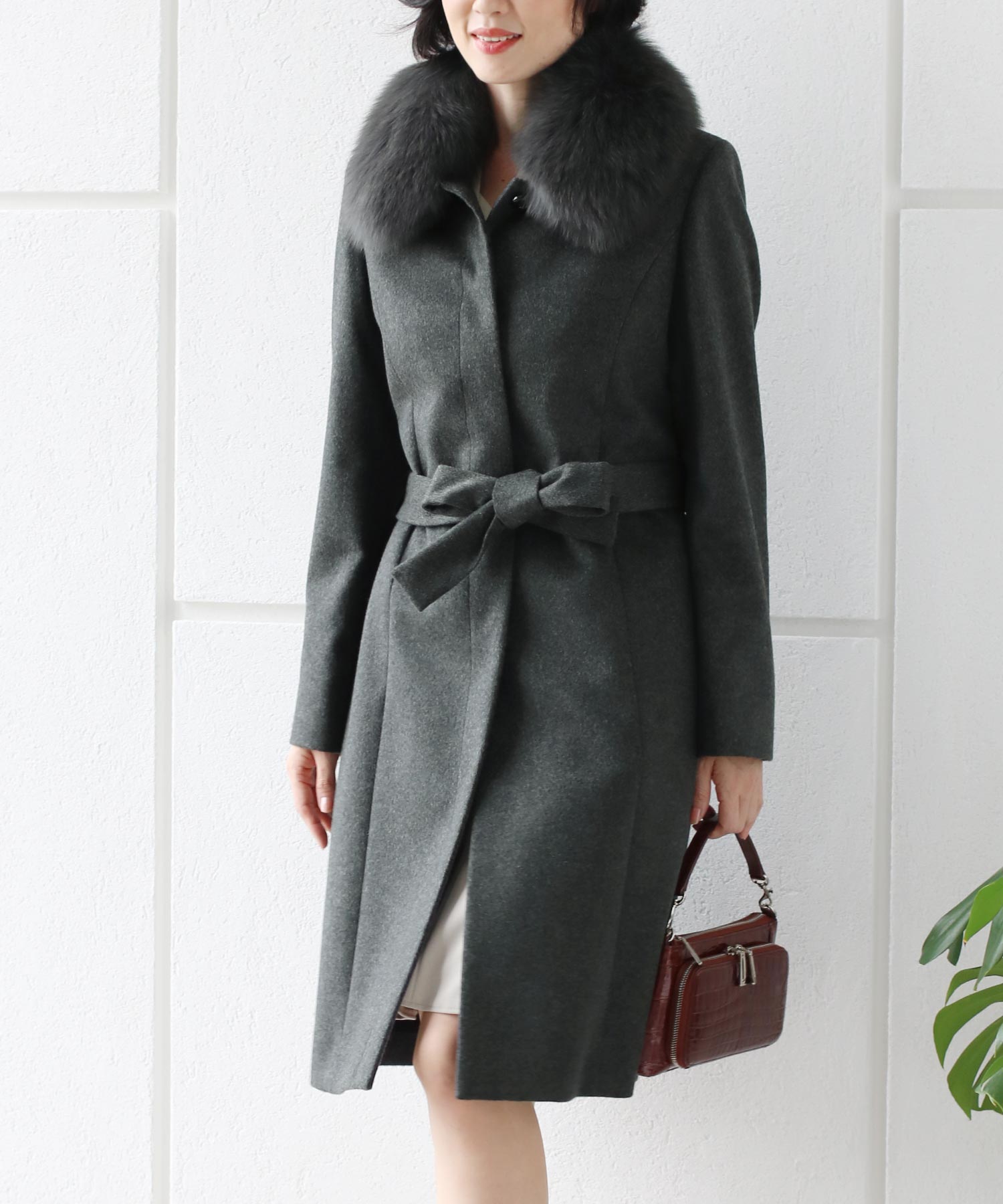 Sankyo Shokai Cashmere Sten Collar Long Coat
