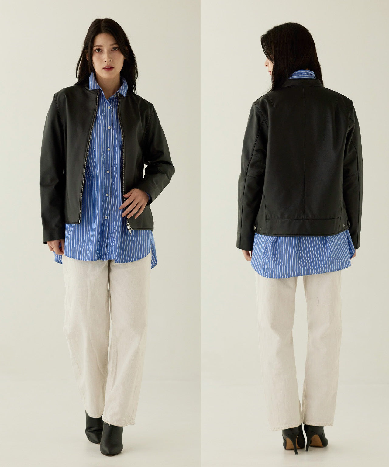 サンキョウショウカイ 三京商会 ラムレザージャケット スタンドカラー （ブラック） ブラック